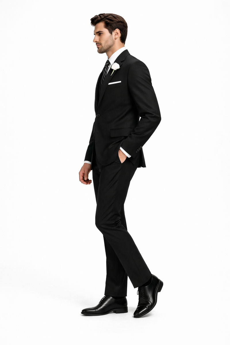 Extra Long Tuxedo Big And Tall Tuxedo Mix And Match Suits Black Cristal Big And Tall Two Button Tuxe