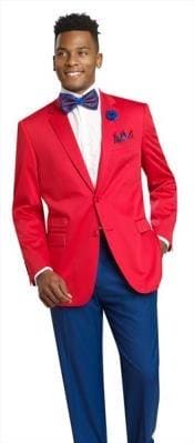 Dinner Jacket - Red- Mens Wholesale Blazers - AlbertoNardoniStore