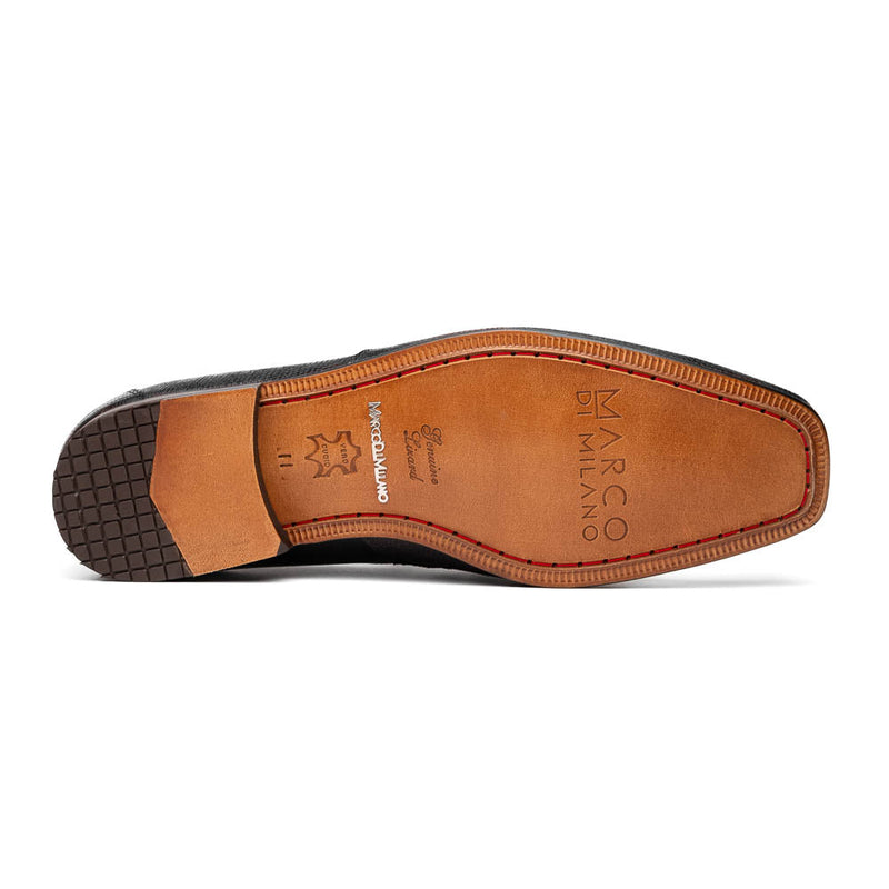 Marco Di Milano Fabro-Liz Black lizard bit loafer