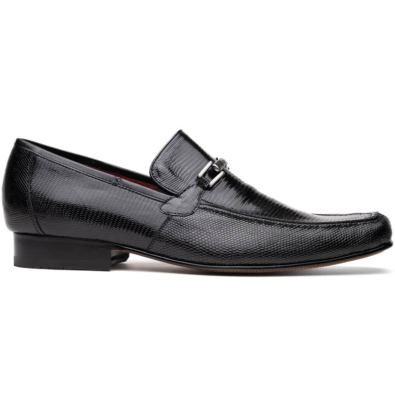 Marco Di Milano Fabro-Liz Black lizard bit loafer