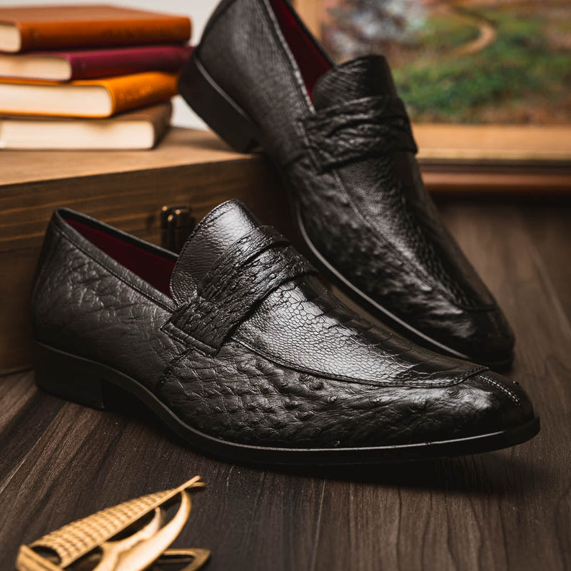 Marco_Di_Milano Fangio Black Leather Luxury Shoe