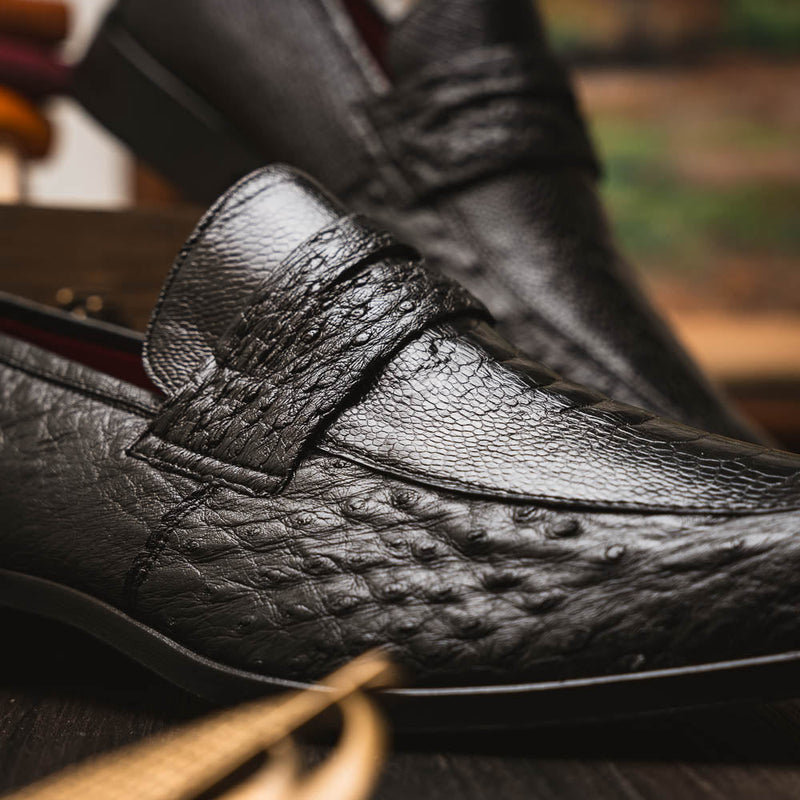 Marco_Di_Milano Fangio Black Leather Luxury Shoe