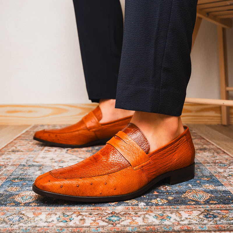 Marco_Di_Milano Fangio Cognac Leather Luxury Shoe