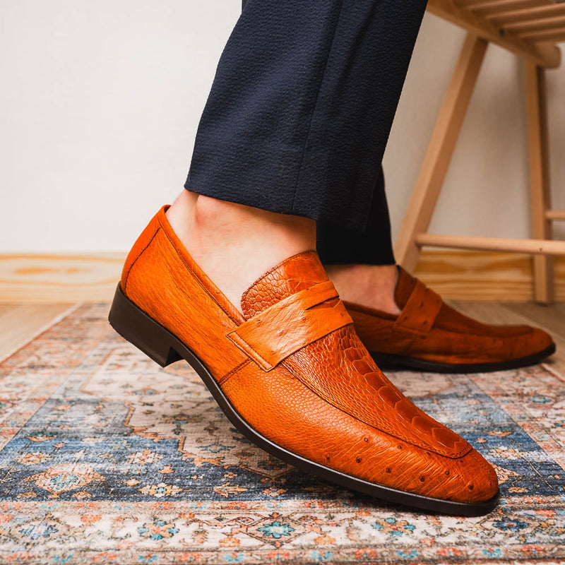 Marco_Di_Milano Fangio Cognac Leather Luxury Shoe