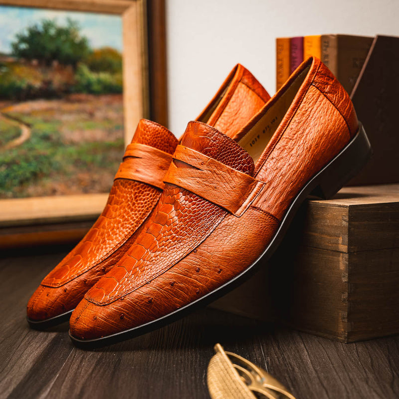 Marco_Di_Milano Fangio Cognac Leather Luxury Shoe