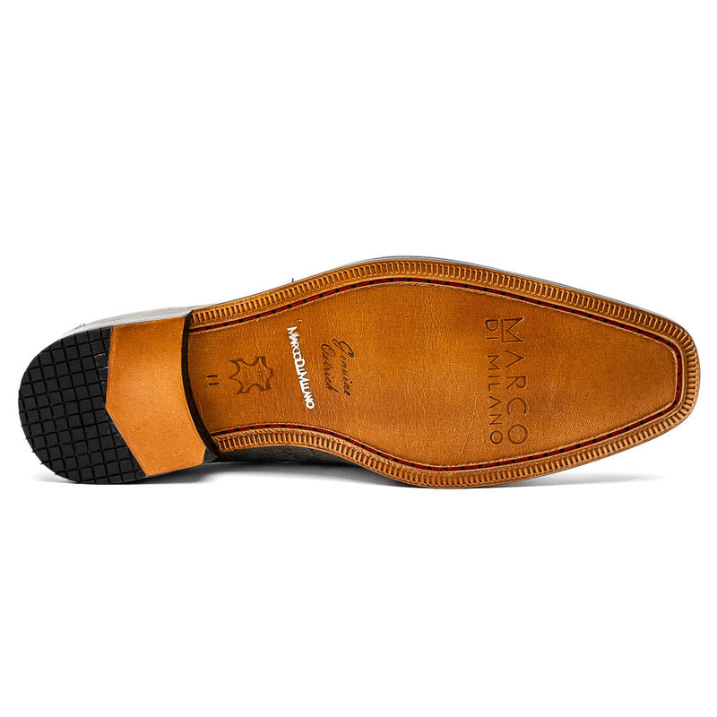 Marco Di Milano Fangio Serpentine Gray Leather Shoes
