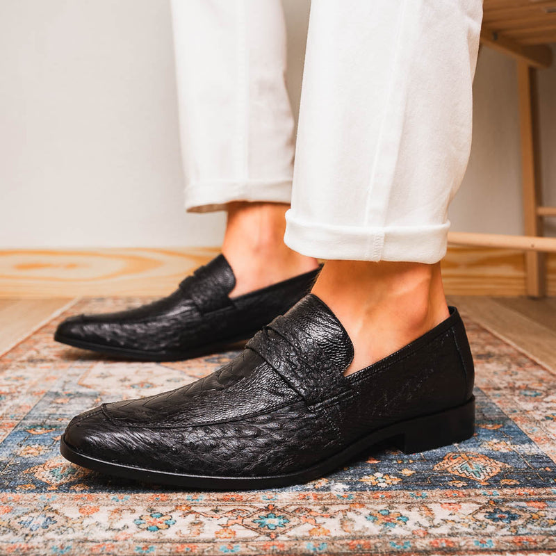 Marco_Di_Milano Fangio Black Leather Luxury Shoe