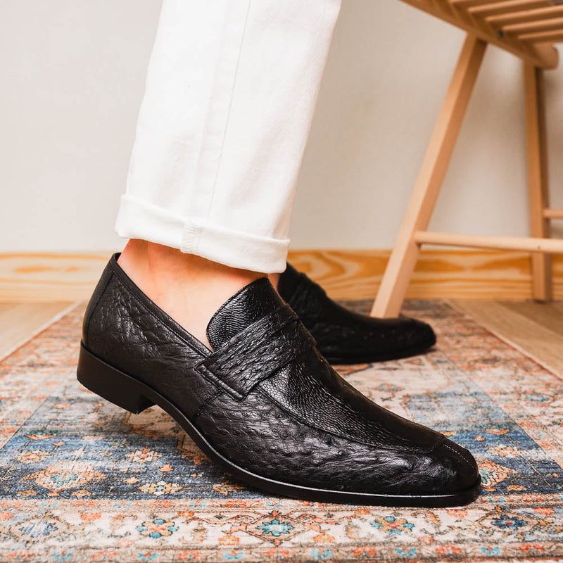Marco_Di_Milano Fangio Black Leather Luxury Shoe