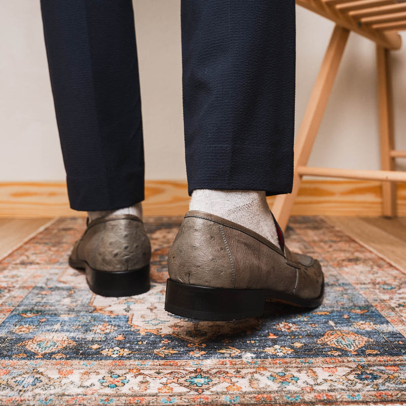 Marco Di Milano Fangio Serpentine Gray Leather Shoes