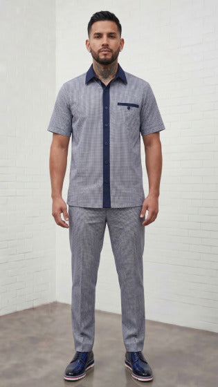 Mens Outlet 2 Piece Walking Suit - Hounds-tooth Set