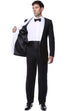 Men's Two Toned Black With White Lapel 1 Button Suit Shawl Collar Dinner Jacket Looking Fashion Tuxedo For Men