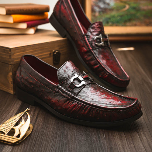 Marco Di Milano Ferrioni Black Cherry Leather Loafers