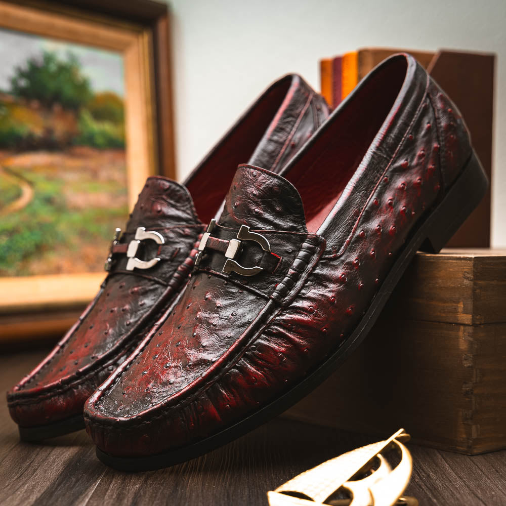Marco Di Milano Ferrioni Black Cherry Leather Loafers