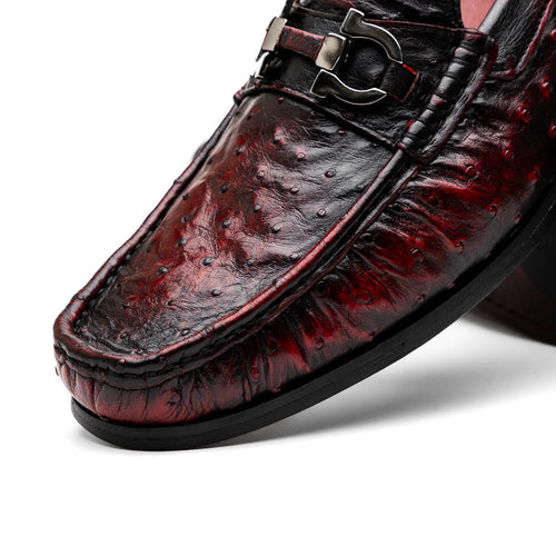Marco Di Milano Ferrioni Black Cherry Leather Loafers