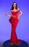 Fouad Sarkis 2650 Couture Evening Dress with Embellished Belt