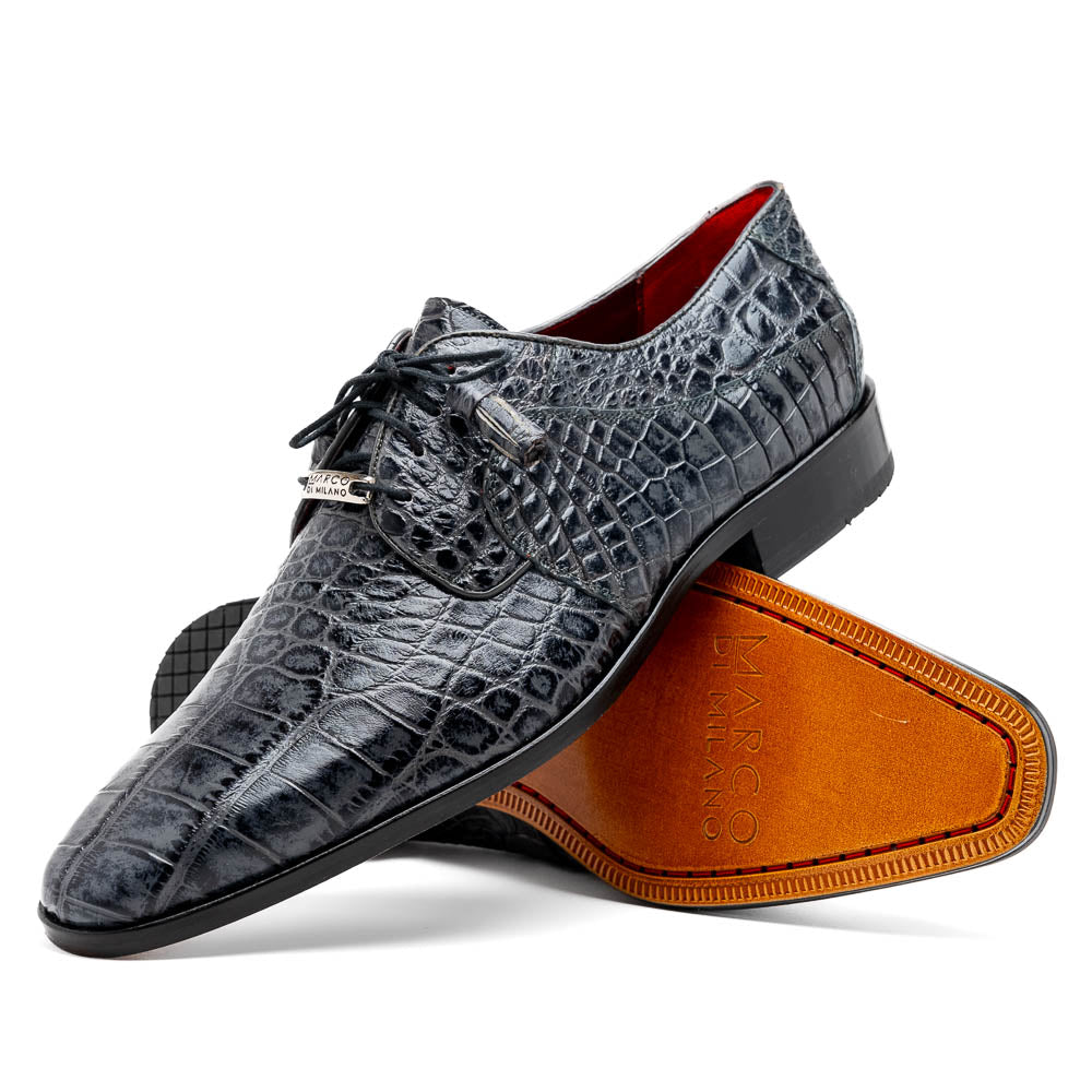 Marco Di Milano Fitipaldi Alligator Derby Grey