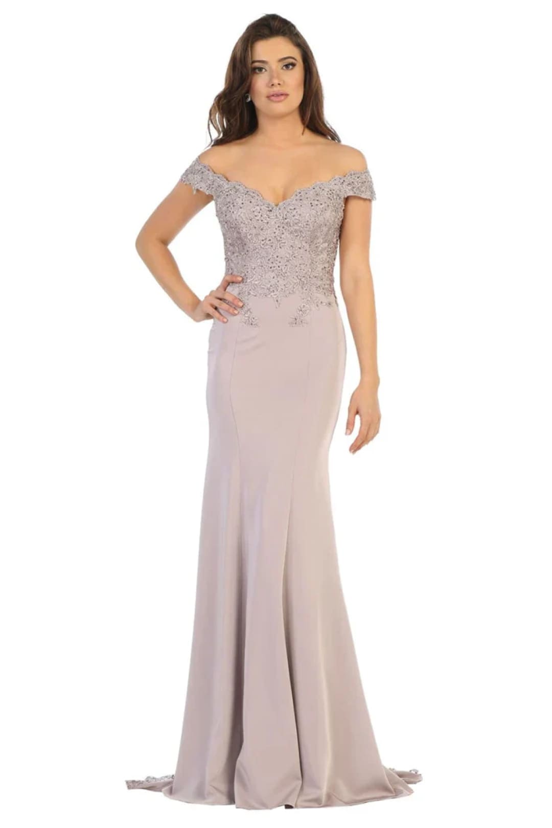Fitted Evening Gown Mermaid Long Formal Prom Dress by May Queen MQ1675