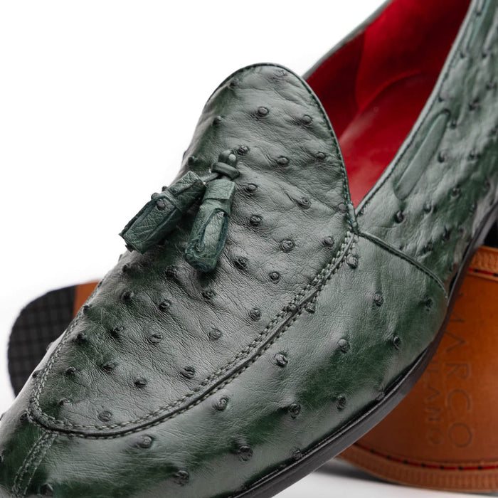 Marco Di Milano Aubiere Forest Green Leather Loafers