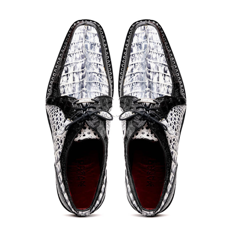 Marco Di Milano Caribe Newspaper Black Leather Dress Shoe