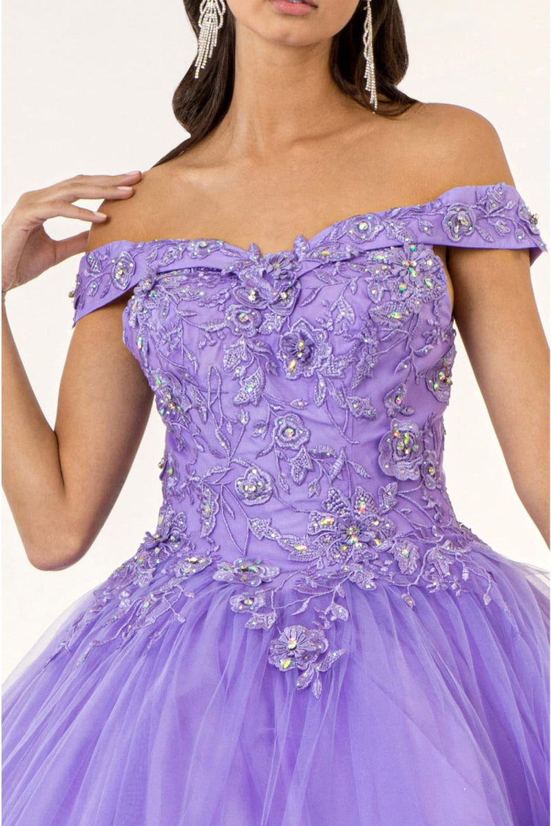 Lilac Ball Gown Dress by Elizabeth K GL2802