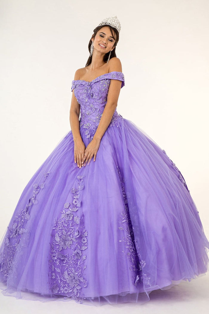 Lilac Ball Gown Dress by Elizabeth K GL2802