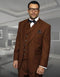 Mens One Button Wool Wide Peak Lapel Vested Pleated Pant Suit in Charcoal Grey – Florance Statement Brand