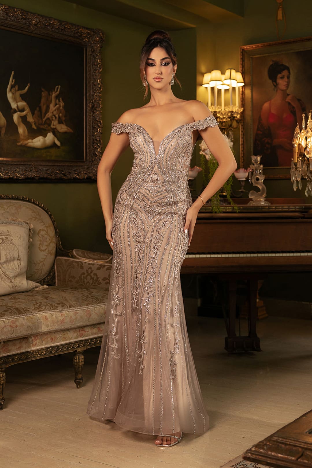 Formal Dress Beaded Mermaid Prom Gown By Royal Queen RQ8157-New Collection