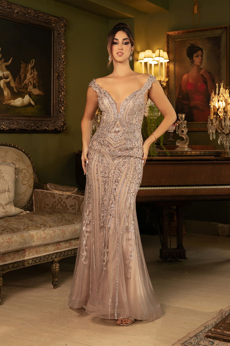 Formal Dress Beaded Mermaid Prom Gown By Royal Queen RQ8157-New Collection