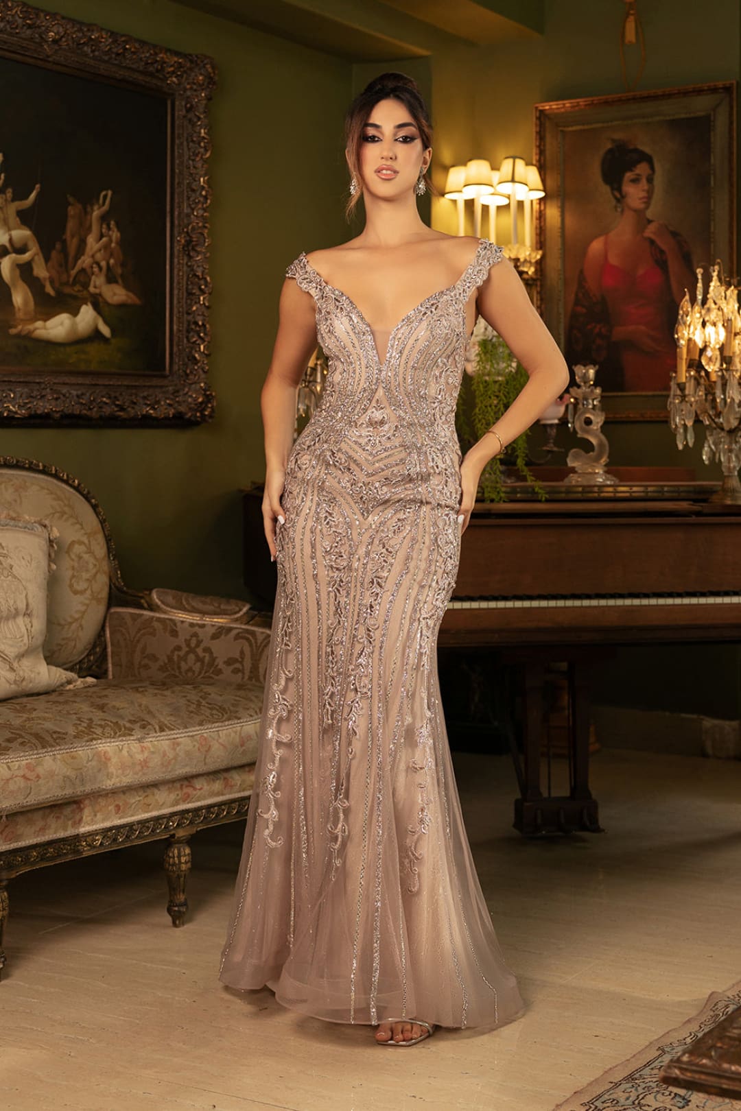 Formal Dress Beaded Mermaid Prom Gown By Royal Queen RQ8157-New Collection