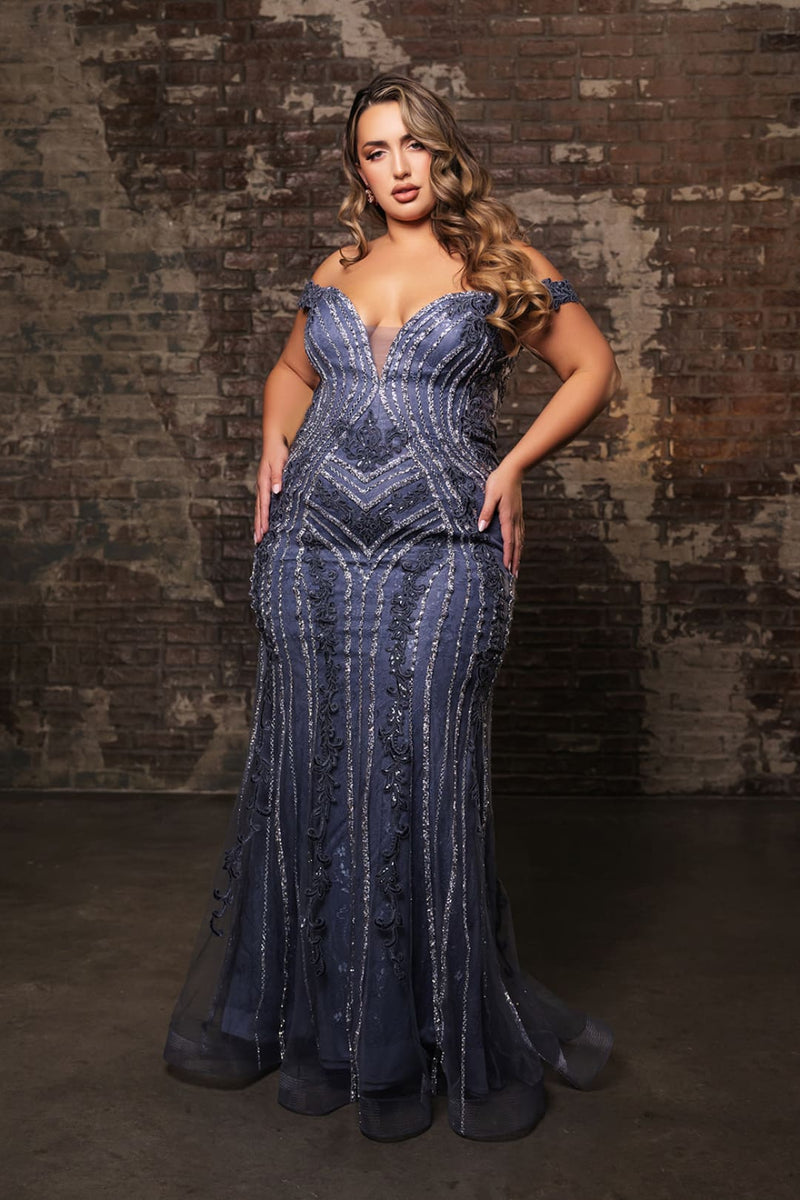 Formal Dress Beaded Mermaid Prom Gown By Royal Queen RQ8157-New Collection