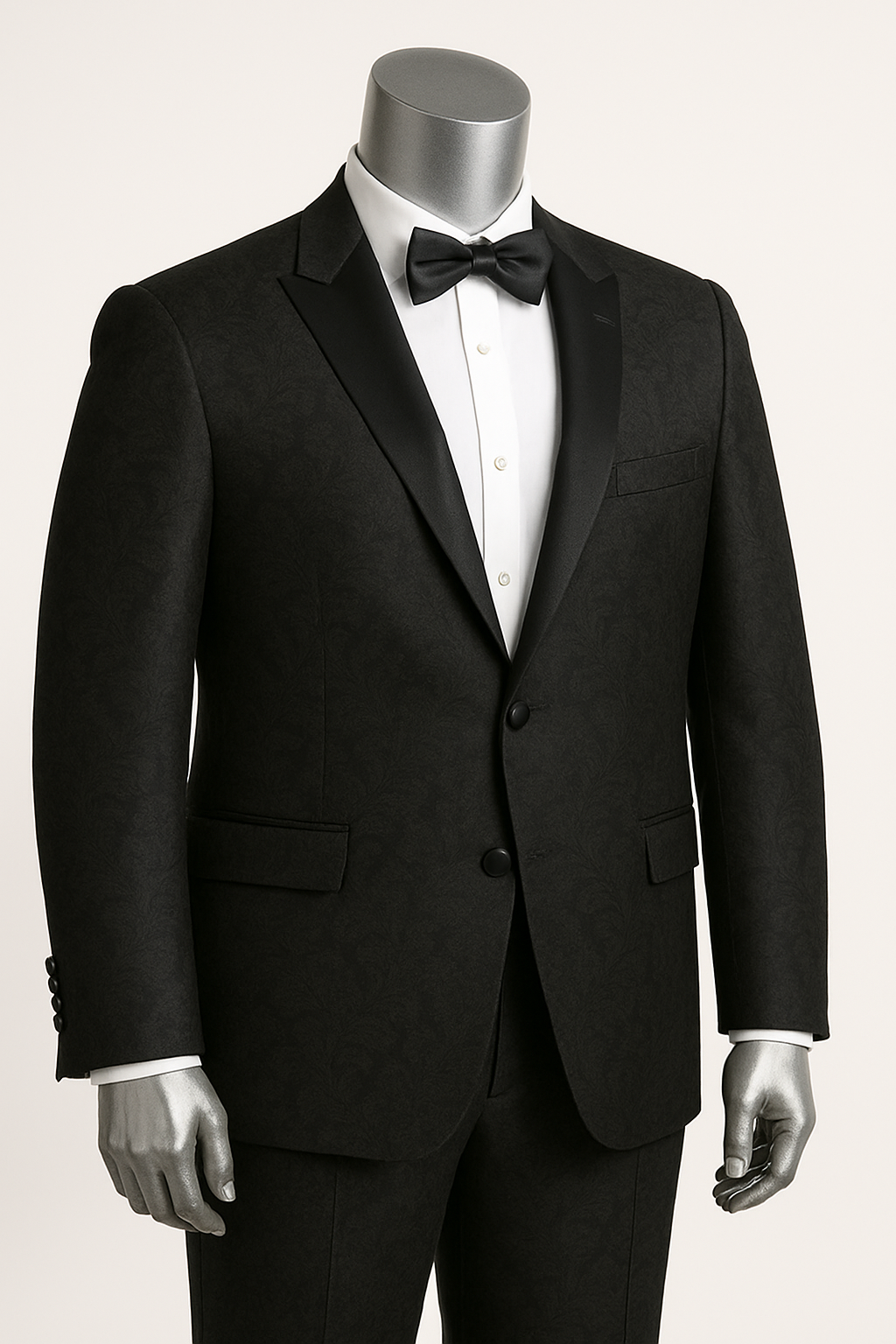 Big and Tall Mens Tuxedos Jacket - Big And Tall Formal Wear - Bowtie Included - For Big Guys