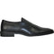 Bravo Mens Plain Pointy Square Toe Dress Loafer in Black - Men's Dress Shoes