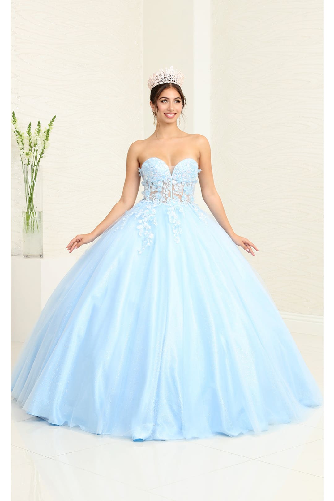 Quinceanera Gown Sweetheart Corset Back Gala Dress By Layla K LK243