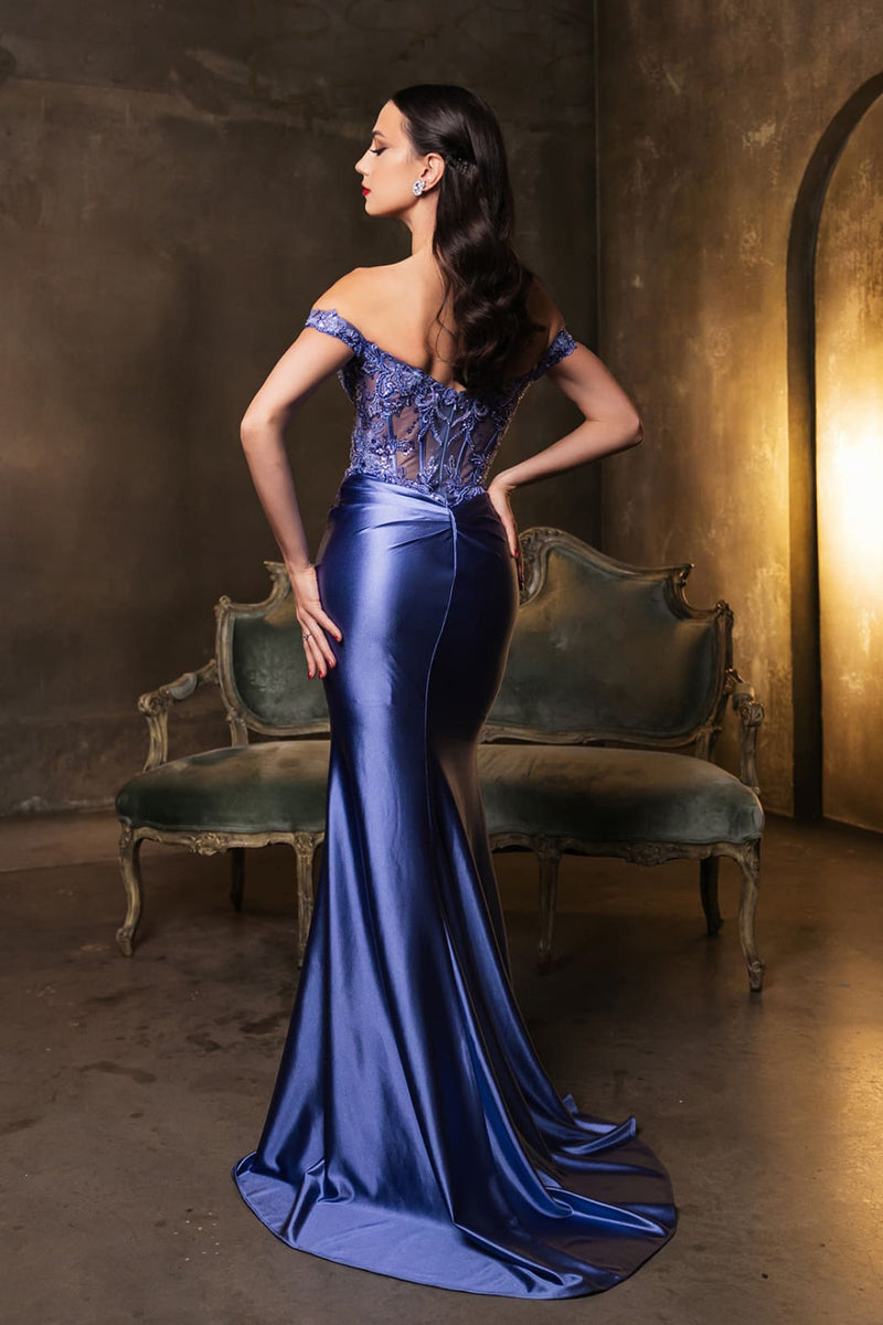 Gala Night Dress Off Shoulder Mermaid Prom Dress By May Queen MQ2141