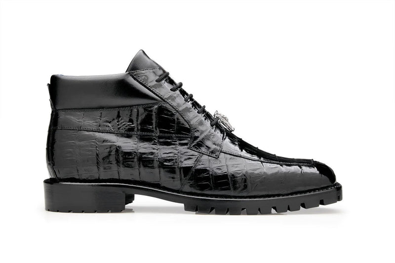 Belvedere Gallardo Black Alligator Luxury Dress Shoe