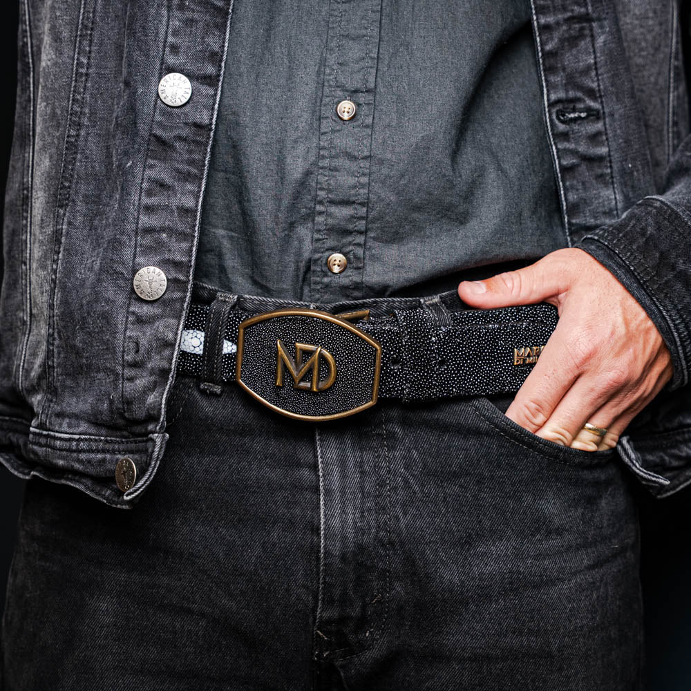 Marco Di Milano Georgia Belt Black Leather Luxury Shoe
