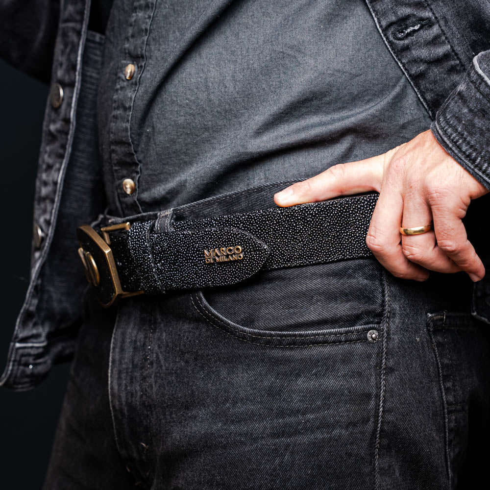 Marco Di Milano Georgia Belt Black Leather Luxury Shoe