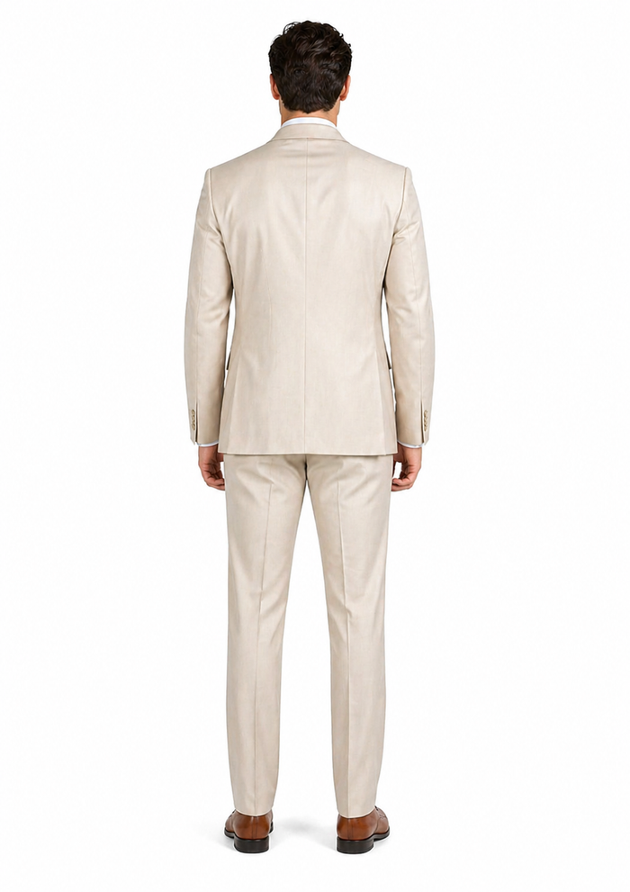 Giorgio Fiorelli Men' 2 Button 3 Piece Double Vents Beige Suit