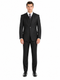 Giorgio Fiorelli Men's 2 Button 3 Piece Modern Fit Suits Black Suit