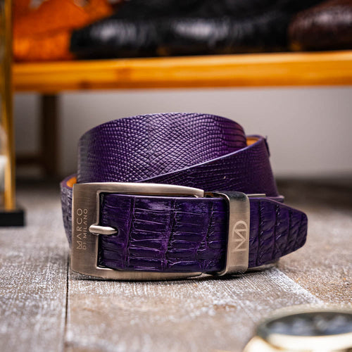 Marco Di Milano Giovanni Belt - Purple Leather Luxury Shoe