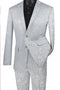 "Silver Grey Men's Slim Fit Paisley Wedding & Prom 2026 Suit"