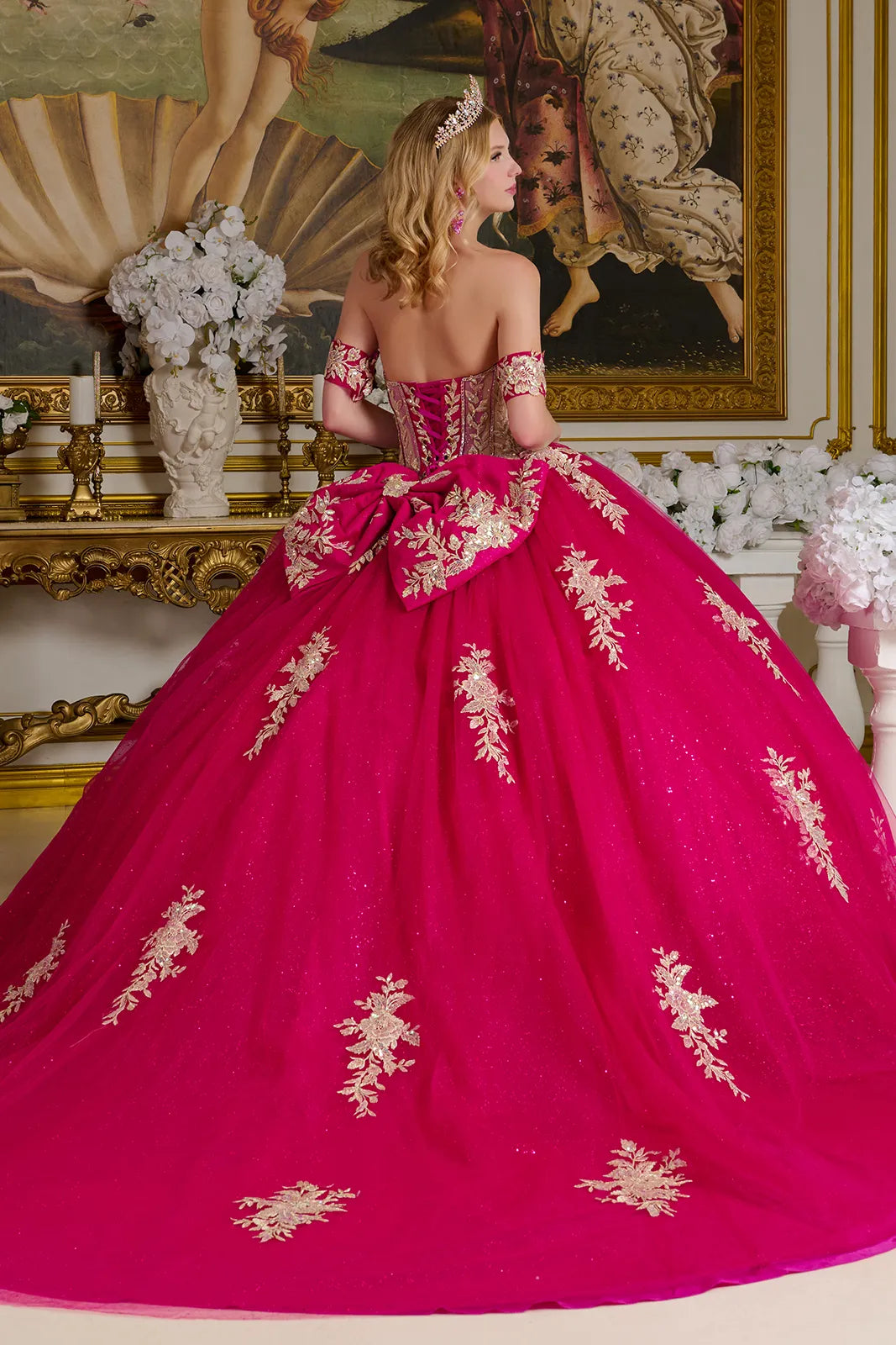Strapless Corset Ball Gown by Elizabeth K GL3641