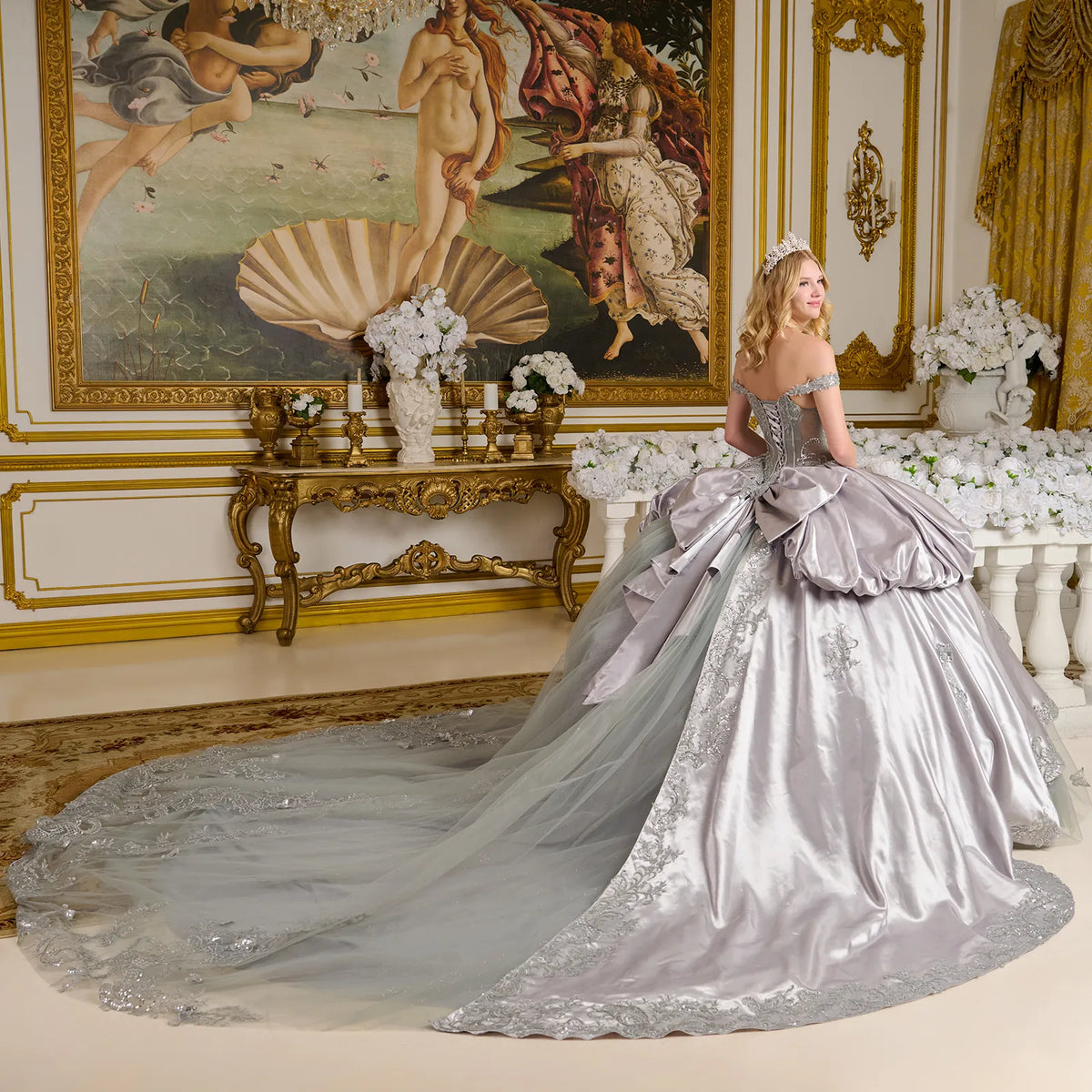 Off Shoulder Ball Gown by Elizabeth KGL3652
