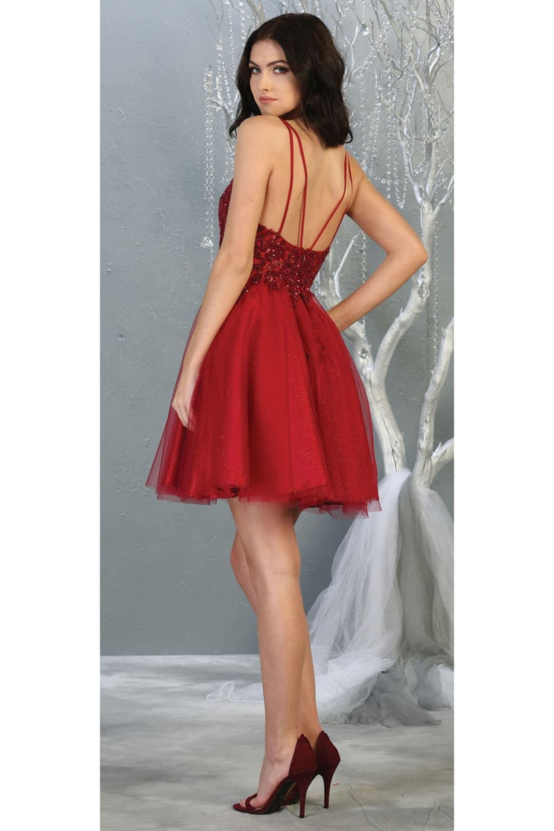 Dama Dresses for Quinceanera in Burgundy Style MQ1813 Quince Outfit