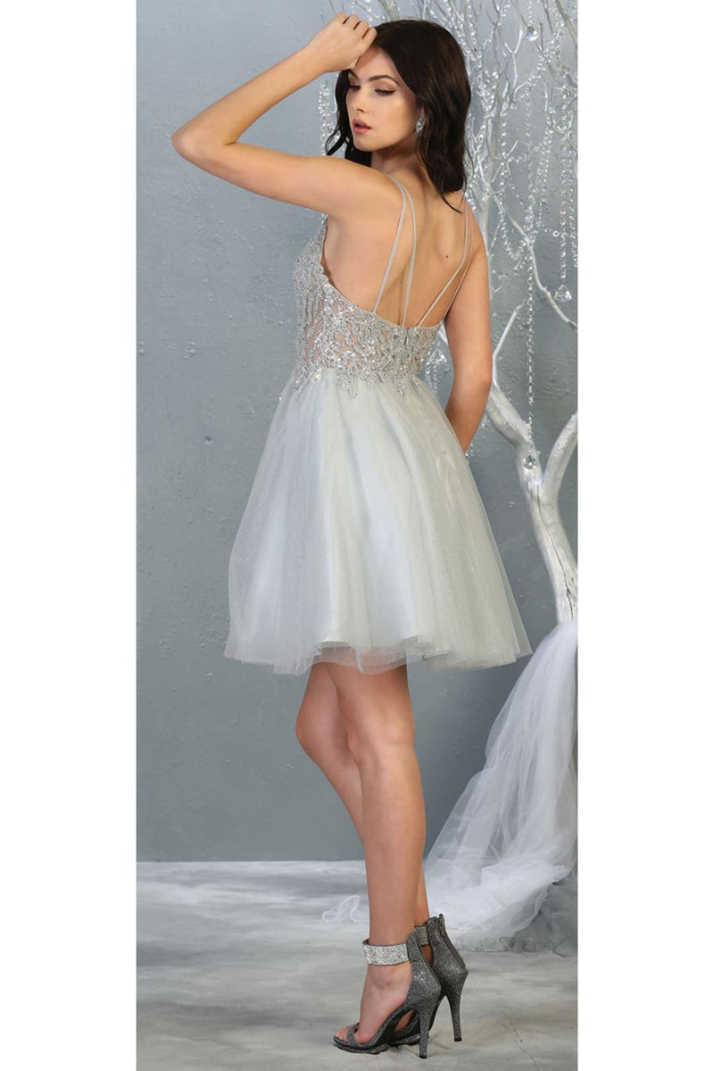 Dama Dresses for Quinceanera in Silver Style MQ1813 Quince Outfit
