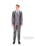 Gray Groomsmen Suits Grey Sharkskin Wedding Suit - AlbertoNardoniStore