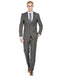 Gray Groomsmen Suits Mens Modern Fit Gangster Pinstripe Suit Charcoal Grey - AlbertoNardoniStore