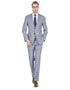 Gray Groomsmen Suits Mens Slim Fit Window Pane Suit Grey - AlbertoNardoniStore