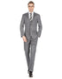 Gray Groomsmen Suits Mens Slim Fit Window Pane Suit Medium Grey - AlbertoNardoniStore