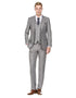 Gray Groomsmen Suits Mens Vested Smart Modern Fit Suit Light Grey - AlbertoNardoniStore